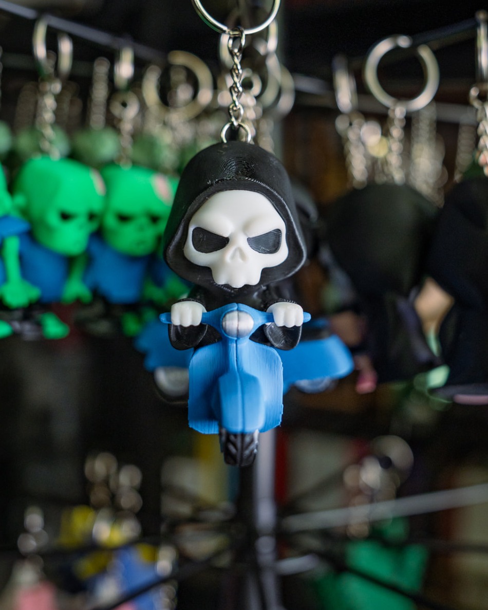 Scooter Grim Reaper Keychain