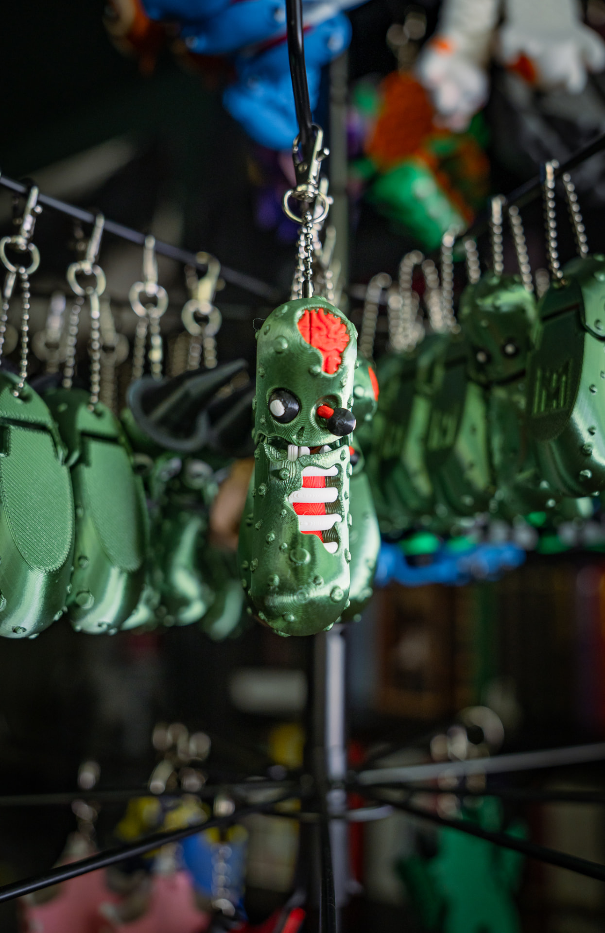 Zombie Pickle Keychain
