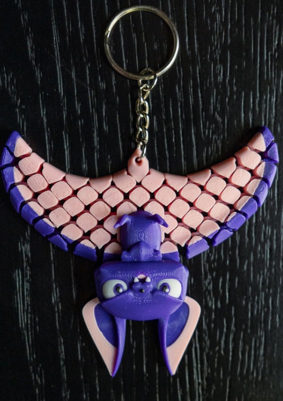 Meshy Bat Keychain