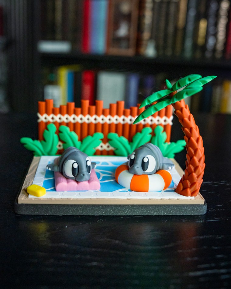 Manatee Pool Party Diorama