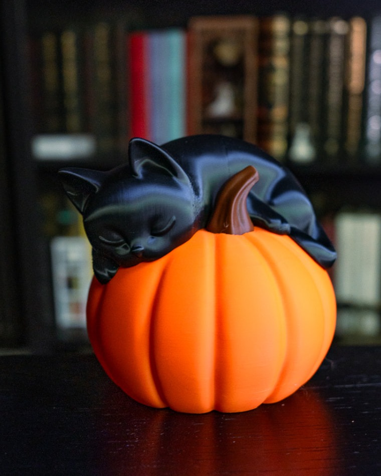 Pumpkin Cat Lamp