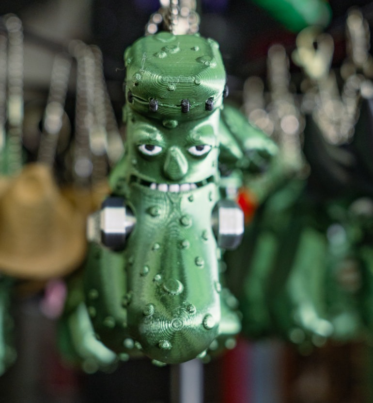 Frankenstein Pickle Keychain