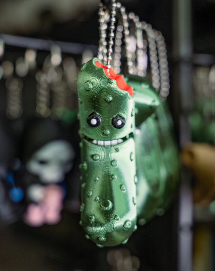 Bitten Pickle Keychain