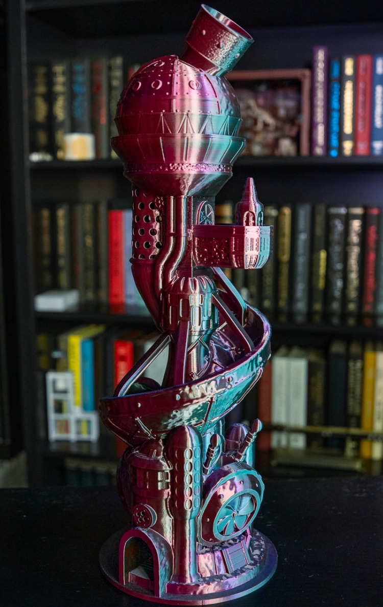 Tall Twist Dice Tower