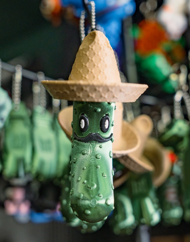 Sombrero Pickle Keychain